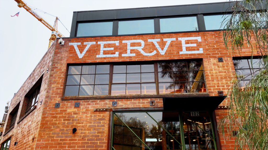 Exterior of Verve coffee in the Los Angeles arts district
