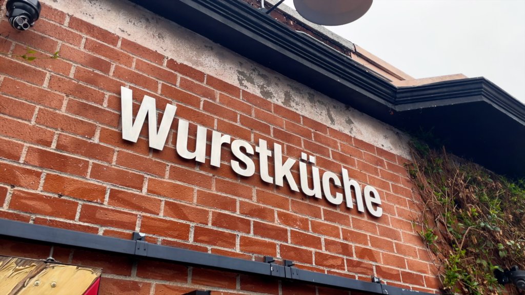 Exterior of wurstkuche in Los Angeles arts district - how to spend one day in Los Angeles arts district
