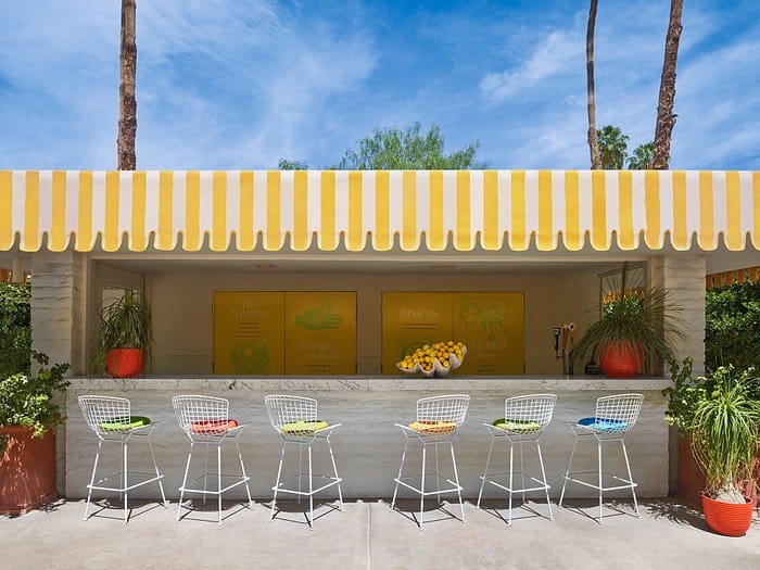 Palm Springs Instagram Spots at the parker hotel lemonade stand