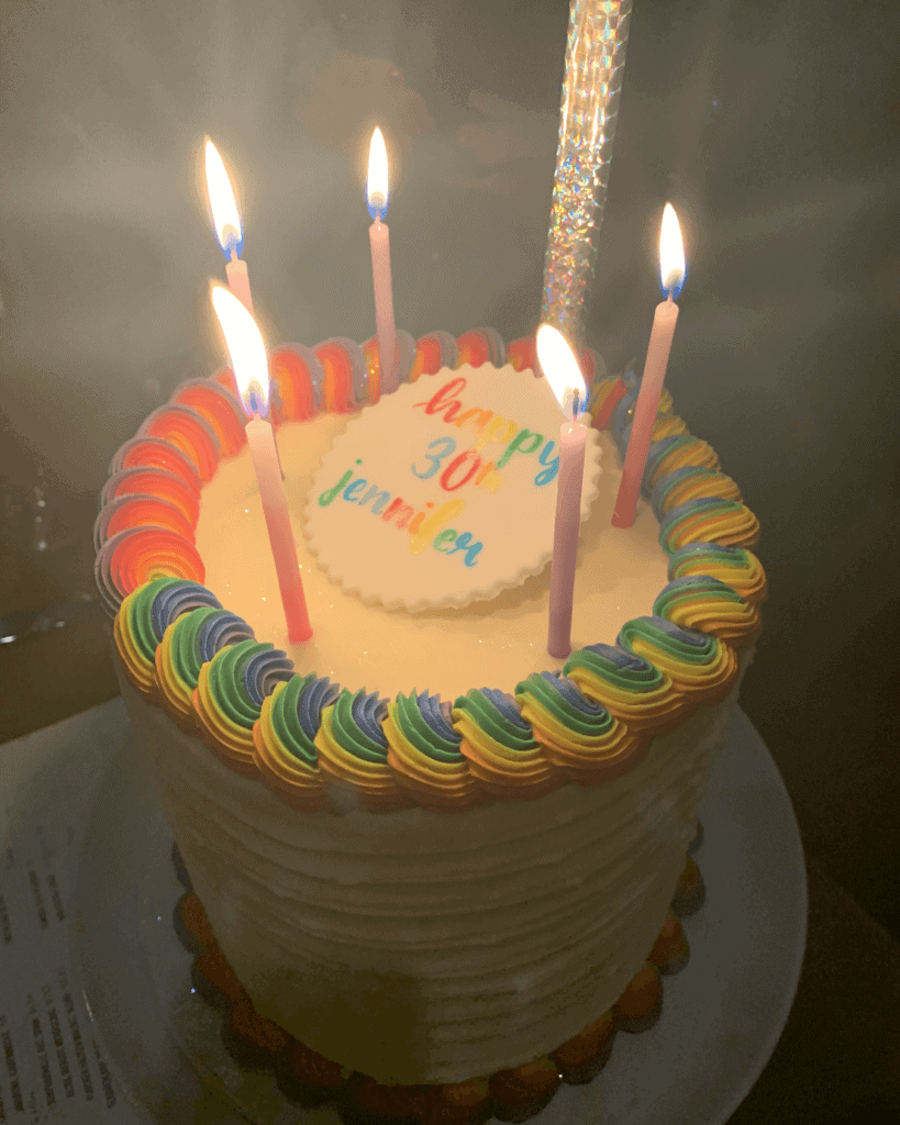 a cake from over the rainbow bakery palm springs