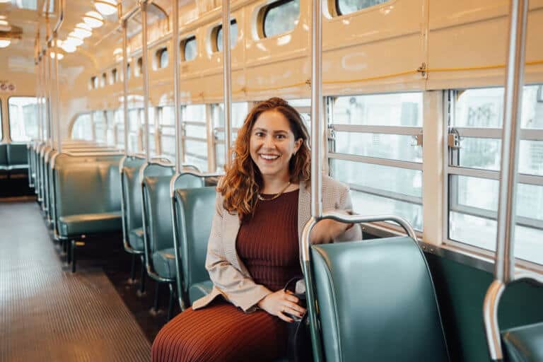 solo date ideas for san francisco photo of jen on the run on a historic tram